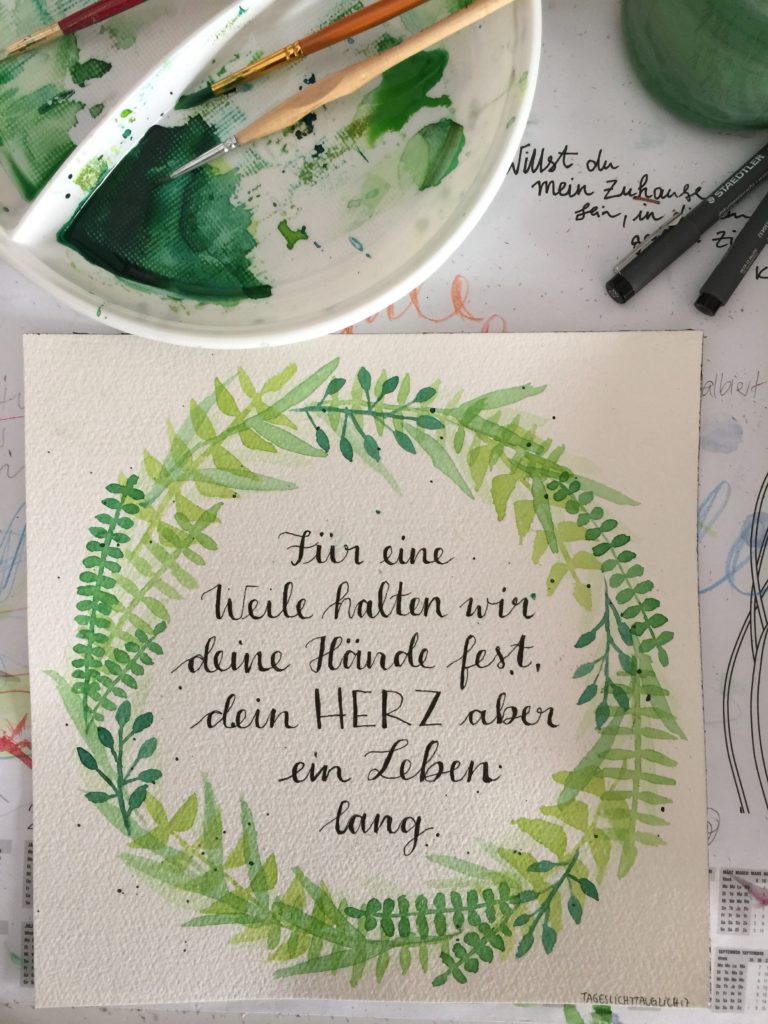 Handlettering Mixed Media Workshop 'handlettering #watercolor #mixedmedia